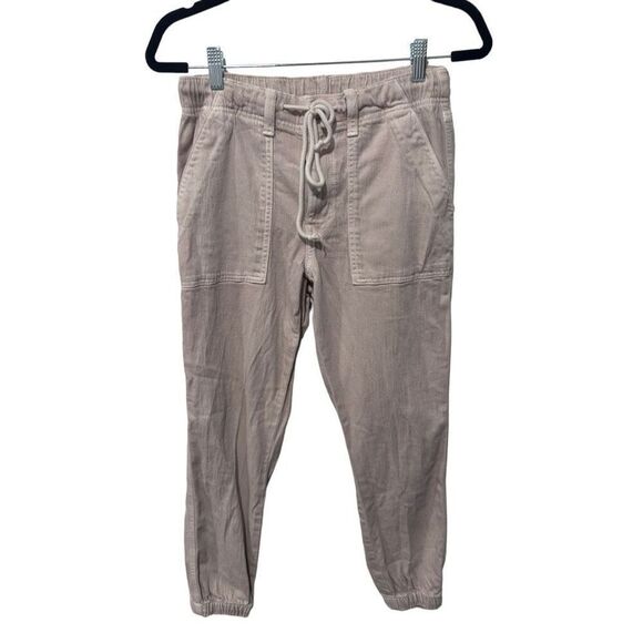 American Eagle Tan Khaki Drawstring Joggers Size 6 Capsule Staple - Picture 2 of 13